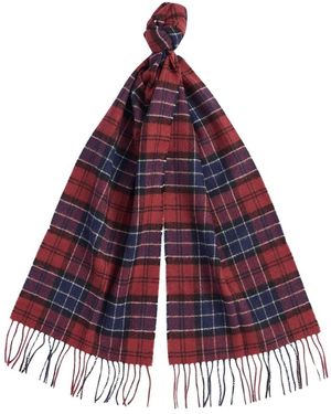 Barbour M Tartan Lambswool Schal - Rot