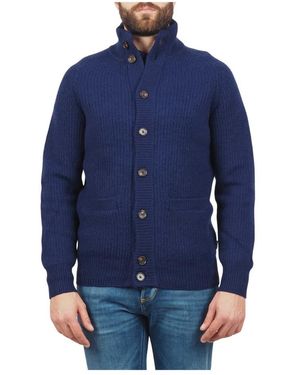AT.P.CO Blauer Herren Winter Cardigan Pullover