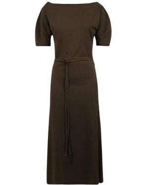 Lemaire Off-Shoulder Kleid - Braun