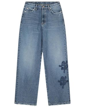 OLAF HUSSEIN Jeans ,Blauw ,Denim Monogram Denim Pant Jeans