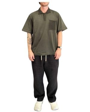 ATOMOFACTORY Polo Mc Jersey Häkeloptik - Grün