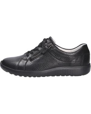 Waldläufer Bequemer Schnürschuh - Schwarz