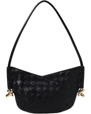 Bottega Veneta Schwarze Schultertasche Mit Zeitlosem Design