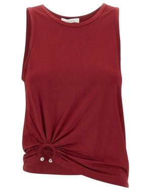 Rabanne Tops ,Rood ,Tanktop Van Jersey