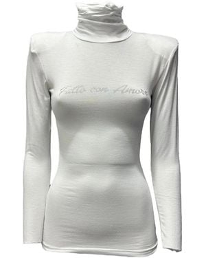 Giulia N Couture Long Sleeve T-Shirts - Grey