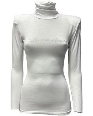 Giulia N Couture Long Sleeve Tops - Grijs
