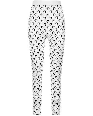 Marine Serre Leggings - White