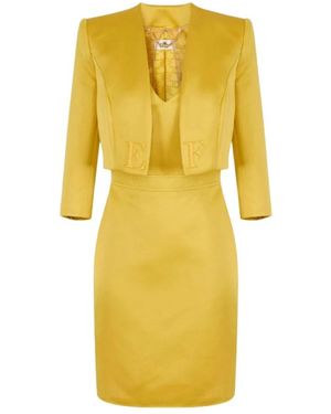 Elisabetta Franchi Short Dresses - Yellow