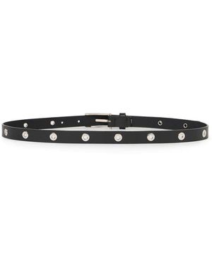 Iceberg Schlanker Ledergürtel - Schwarz