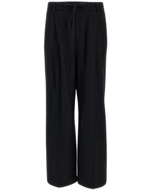 Barena Wide Trousers - Black