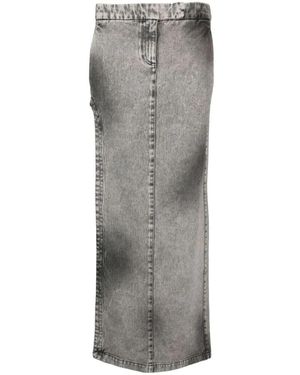 ALESSANDRO VIGILANTE Stonewashed denim rock - Grau