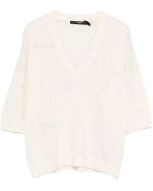 Seventy V-Neck Knitwear - Blanc