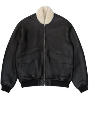 Just things we like Itsuki Reversible Shearling Jacket - Zwart