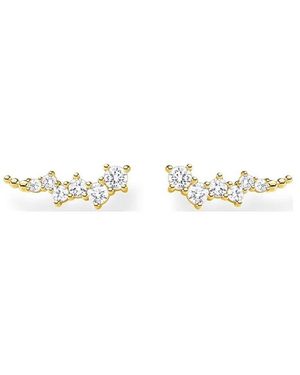 Thomas Sabo Accessoires ,Geel ,Oorclimber Met Zirkonia - Metallic