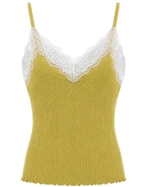 Imperial Tops ,Geel ,Polyester Canotta - Groen