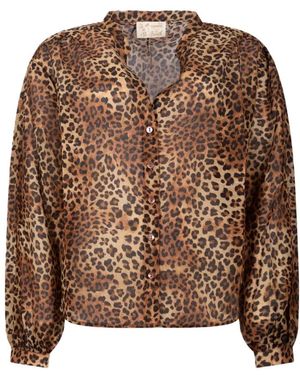 MC2 Saint Barth Liona Katoenen Shirt Met Lange Mouwen - Bruin
