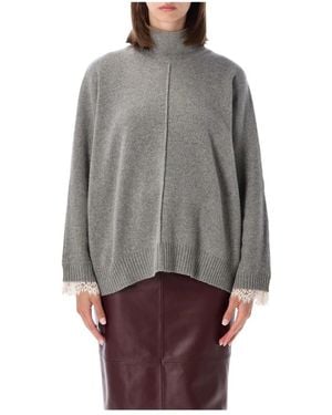 Alberta Ferretti Maglia Caschmire Cammello - Grau