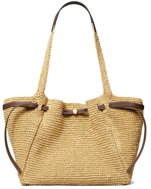Tory Burch Romy Woven Tote - Metallic