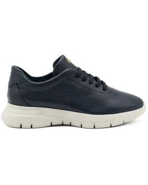 Frau Blauwe Zachte Leren Sneakers