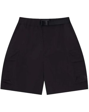 The North Face Schwarze Cargoshorts Mit Gürtel Ideal Für Outdoor-Abenteuer - Blau
