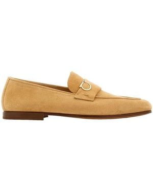Ferragamo Crystal Loafers - Natur