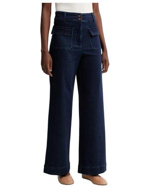 Sessun Jeans ,Blauw ,Katoen Wide Jeans