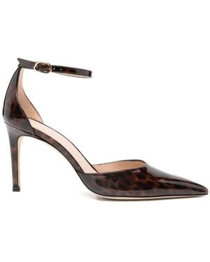 Stuart Weitzman Leopardenmuster Knöchelriemen Pumps - Braun