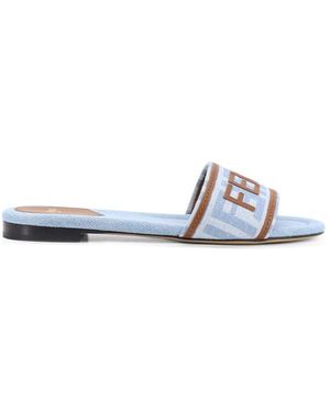Fendi Schoenen ,Veelkleurig ,Leer Sunshine Slide - Meerkleurig