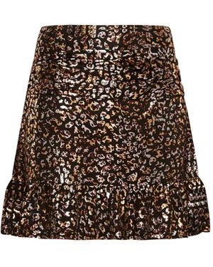 Tooche Moderner Minirock Mit Leopardenprint - Schwarz
