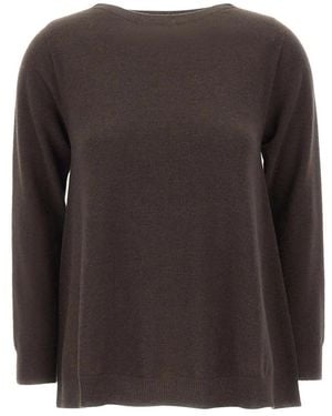 Kangra Round-Neck Knitwear - Marrón