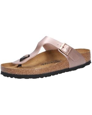 Birkenstock Bequeme Slide Sandale Gizeh - Braun