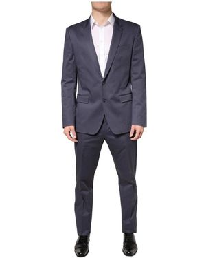 Dolce & Gabbana Blue Single Breasted Martini 2 Piece Suit