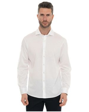 Gran Sasso Overhemden ,Wit ,Katoen Filo Di Scozia Shirt