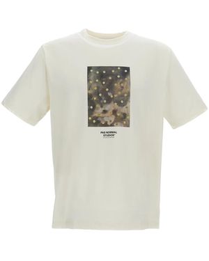 Pas Normal Studios Tops ,Wit ,Katoen Off-Race Logo T-Shirt