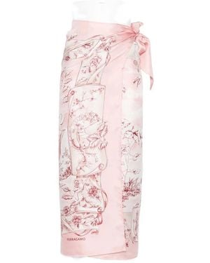 Ferragamo Midi Skirts - Pink