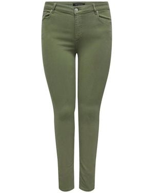 Only Carmakoma Willy Mid Skinny Hose - Grün