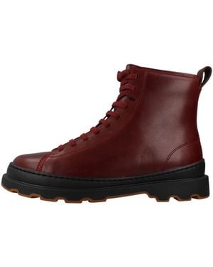 Camper Schoenen ,Rood ,Leer Brutus+ Veterlaarzen - Bruin