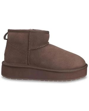 EMU Schoenen ,Bruin ,Wol Stinger Micro Flatform 2.0