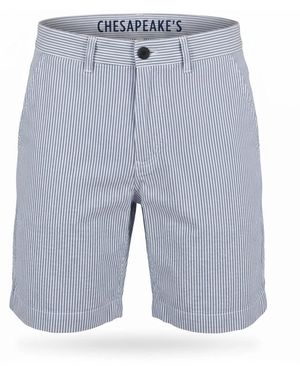 chesapeake's Oxford Boat Short Nantucket Gestreepte Hemel - Blauw