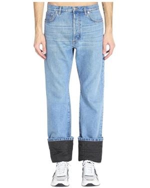 Dior Gesteppte Manschetten Jeans - Blau