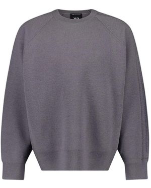 Y-3 Round-Neck Knitwear - Grey