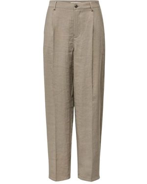 ONLY Straight Trousers - Natural