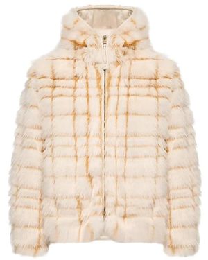 Moncler Faux Fur & Shearling Jackets - Neutro