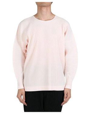 Issey Miyake Rondgebreide Trui - Roze