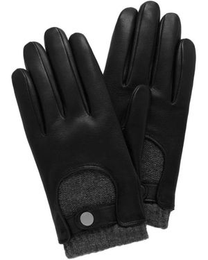 Mulberry Motorradhandschuhe, schwarz glattappa