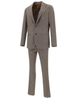 Barba Napoli Single Breasted Suits - Grey