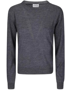 P.A.R.O.S.H. Lark020 Ronde Hals Gebreid - Blauw