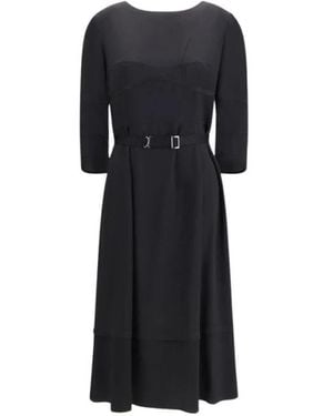 Prada Kleedjes ,Zwart ,Wol Wol Zomerjurk
