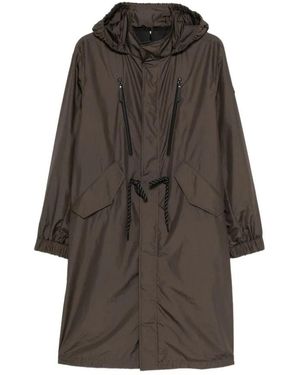 Moncler Aliso Lange Polyamide Parka - Bruin
