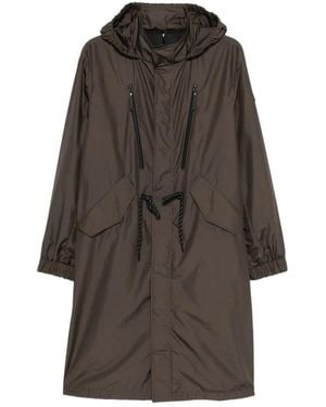 Moncler Aliso Lange Polyamide Parka - Bruin
